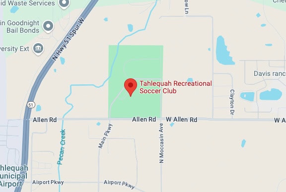 Tahlequah Recreational Soccer Club map
